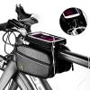 BlueDorado Bike Phone Front Frame Bag Waterproof Bicycle Handlebar Bag with Touch Screen Cell Phone case Holder Cycling storage Pouch for iPhone 11 XS XR Max view 2