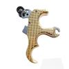 SHARROW Compound Bow Release Automatic Thumb Trigger 3 Finger Archery Bow Release Aid Thumb Release Trigger Grip Hinge Caliper Button for Shooting (Black) view 4
