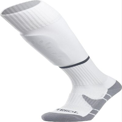 APTESOL Youth Soccer Socks Knee High Team Sport Cushion Sock Women Men Long Tube Cotton Athletic Compression Socks (1-Pair White-B,X-Small)
