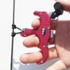 SHARROW Compound Bow Release Automatic Thumb Trigger 3 Finger Archery Bow Release Aid Thumb Release Trigger Grip Hinge Caliper Button for Shooting (Red) view 2