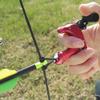SHARROW Compound Bow Release Automatic Thumb Trigger 3 Finger Archery Bow Release Aid Thumb Release Trigger Grip Hinge Caliper Button for Shooting (Red) view 3