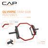 CAP Barbell Olympic Trap Bar, Hex Bar, Shrug Bar, Deadlift Bar, Red , 50" view 3