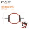 CAP Barbell Olympic Trap Bar, Hex Bar, Shrug Bar, Deadlift Bar, Red , 50" view 4
