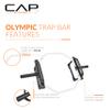 CAP Barbell Olympic Trap Bar, Hex Bar, Shrug Bar, Deadlift Bar, White view 3