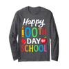 Happy 100th Day of School Shirt for Teacher or Child Long Sleeve T-Shirt view 1
