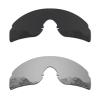 Puzzley Mirror Polarized Replacement Lenses for Oakley RazorBlades Sunglasses - Retro Black + Silver Mirror view 1