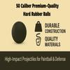 100 x Hard Rubber Balls Paintballs Reballs for Marker Pistols RAM Shooting Training Self-Defense in 50 Caliber view 2