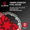 Clarks 160mm Rotor - Universal Single Piece Stainless Steel Floating Rotor for Brake Systems on Mountain Bikes (MTB), Hybrid and Road Bikes, Black view 2