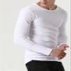 Comfneat Men's 2-Pack Thermal Long Sleeve Undershirt Waffle Knit Soft Comfy Crew Neck Underwear Top (White 2-Pack, S) view 3