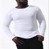 Comfneat Men's 2-Pack Thermal Long Sleeve Undershirt Waffle Knit Soft Comfy Crew Neck Underwear Top (White 2-Pack, S) view 4
