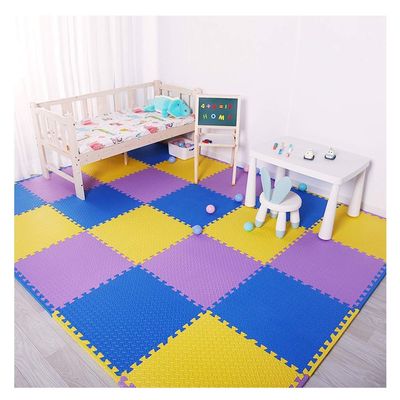 ALGFree Protective Flooring Mats Interlocking Foam Puzzle Tiles Fitness Exercise Training Pilates Home Workout Yoga Gym Kids, 7 Colors, Free Combination (Color : H, Size : 30x30x2.5cm-24pcs)