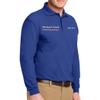 Custom Embroidered Long Sleeve Polo Shirts for Men Personalized Embroidery Add Your Name Text Royal view 3