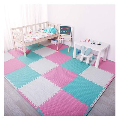 ALGFree Protective Flooring Mats Interlocking Foam Puzzle Tiles Fitness Exercise Training Pilates Home Workout Yoga Gym Kids, 7 Colors, Free Combination (Color : F, Size : 30x30x2.5cm-24pcs)