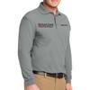 Custom Embroidered Long Sleeve Polo Shirts for Men Personalized Embroidery Add Your Name Text Cool Grey view 3