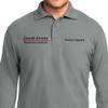 Custom Embroidered Long Sleeve Polo Shirts for Men Personalized Embroidery Add Your Name Text Cool Grey view 2