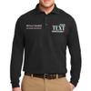 Custom Embroidered Long Sleeve Polo Shirts for Men Personalized Embroidery Add Your Name Text Black view 1