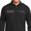 Custom Embroidered Long Sleeve Polo Shirts for Men Personalized Embroidery Add Your Name Text Black view 2