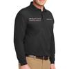 Custom Embroidered Long Sleeve Polo Shirts for Men Personalized Embroidery Add Your Name Text Black view 3