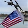 American Flag by Fly-a-Flag, Designed to attach to Rod Holders, Rocket Launcher, or any Vertical Pole or Post view 1