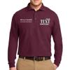 Custom Embroidered Long Sleeve Polo Shirts for Men Personalized Embroidery Add Your Name Text Burgundy view 1