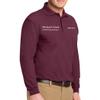 Custom Embroidered Long Sleeve Polo Shirts for Men Personalized Embroidery Add Your Name Text Burgundy view 3
