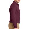 Custom Embroidered Long Sleeve Polo Shirts for Men Personalized Embroidery Add Your Name Text Burgundy view 4