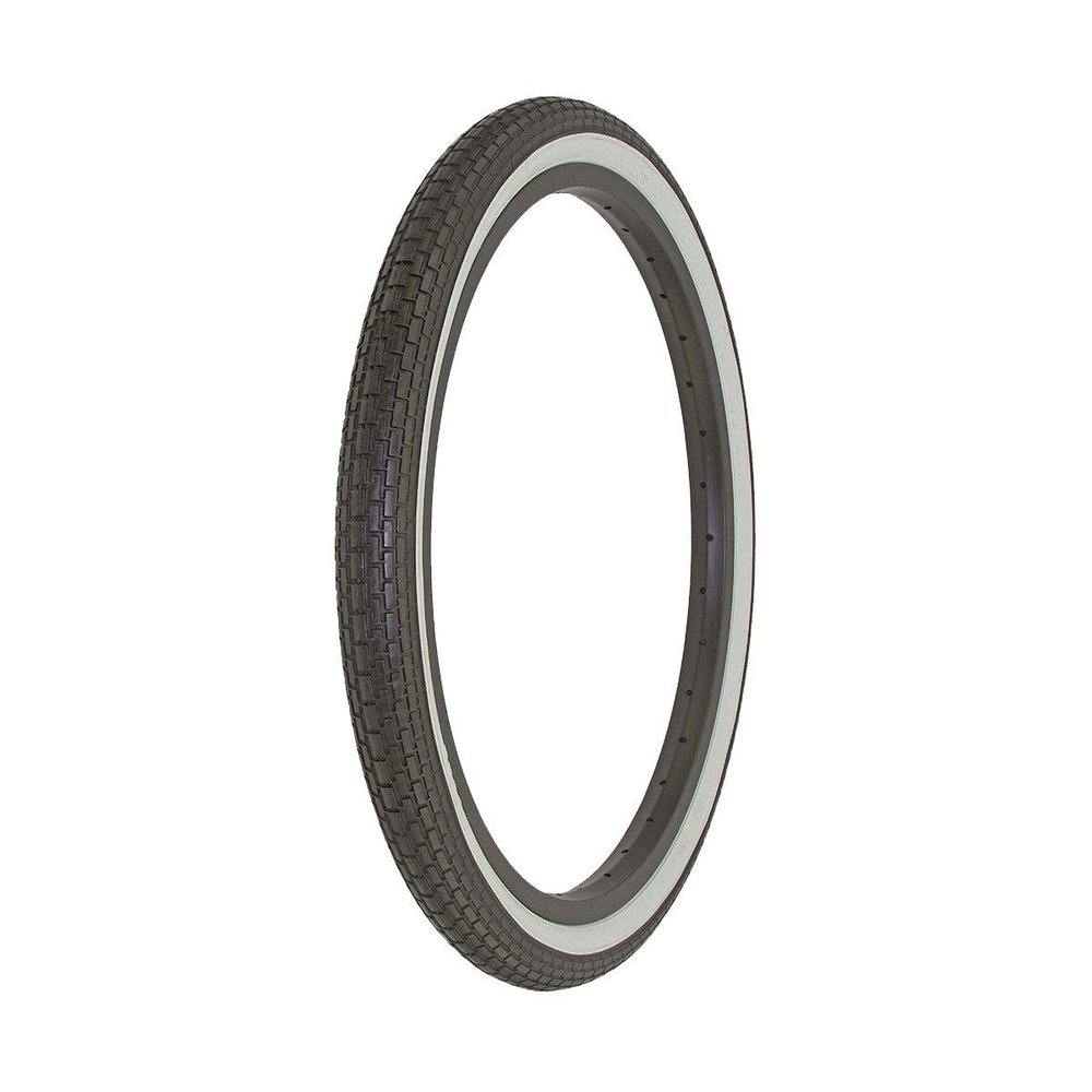 Alta Bicycle Tire Duro 20" x 1.75" Bike Tire Small Brick Tread Style (Black/White Side Wall)