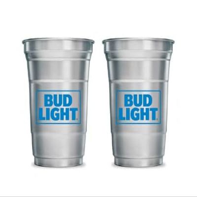 Bud Light Aluminum Cup - Set of 2