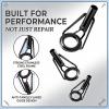 9KM DWLIFE Fishing Rod Tip Repair Kit 65pcs, Black Stainless Steel, Wear Resistant Ceramic Ring, Rod Tip Repair Kit view 2