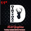 Dirtymax Deer Head Antlers D Vinyl Decal Stickers Turbo Diesel Truck Hunt Hunter view 3