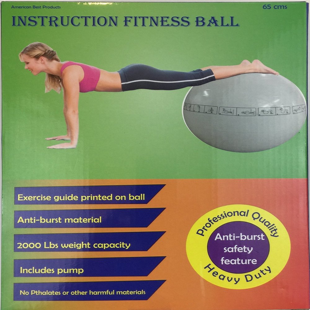 American Star Wholesale Bulk 8 x Fitness Yoga Exercise Birthing Ball. Each Purchase Contains 8 Boxes. Each Box Contains a 65cms Ball and a Pump.