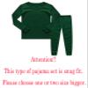 Family Feeling Boys Girls Kids Pajamas Solid Colors 2 Piece Long Sleeve Pyjamas Set Cotton Toddler Green Size 2T view 2