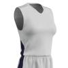 Champro Block Polyester Basketball Jersey, Women's 3X-Large, White, Navy