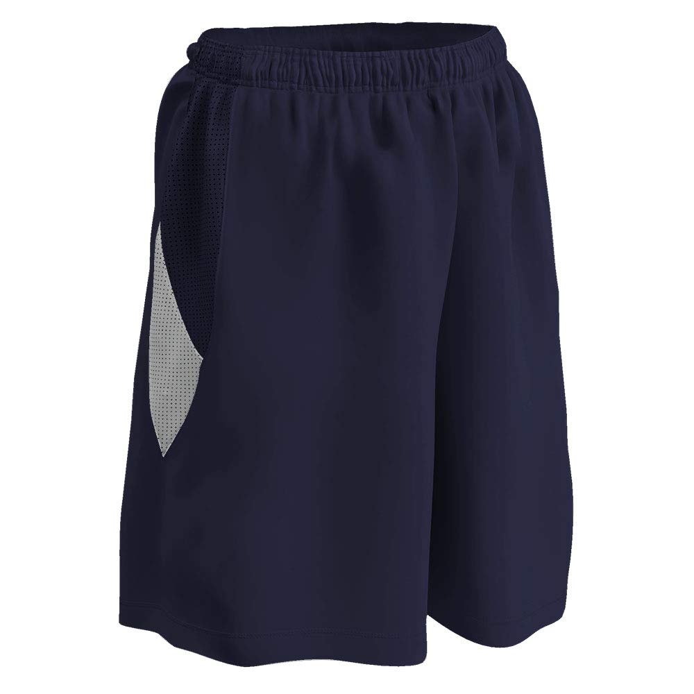 Champro Post Up Reversible Polyester Basketball Short, Girls' Small, Navy, White