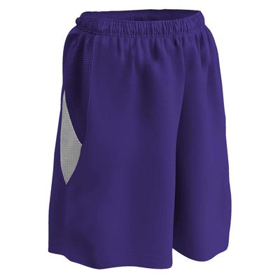Champro Post Up Reversible Polyester Basketball Short, Girls' Large, Purple, White