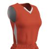 Champro Post Up Polyester Reversible Basketball Jersey, Girls' Small, Orange, White view 1