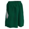 Champro Post Up Reversible Polyester Basketball Short, Girls' Small, Forest Green, White view 1