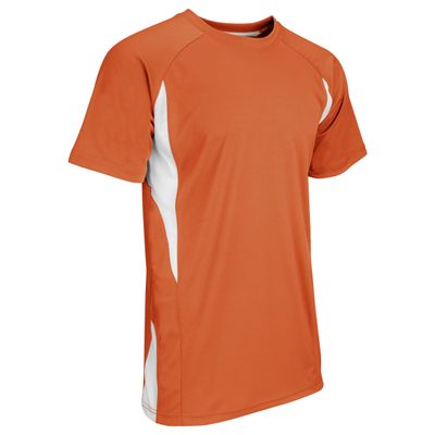 Champro Top Spin Lightweight Polyester Baseball Jersey, Adult X-Large, Orange,White