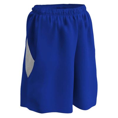 Champro Post Up Reversible Polyester Basketball Short, Girls' Medium, Royal, White