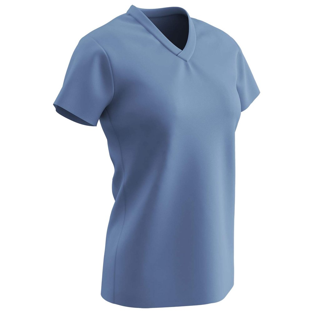 Champro Star Ladies V Neck T Shirt, Girls' Medium, Light Blue