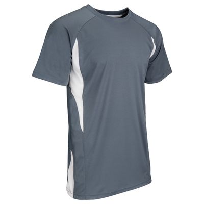 Champro Top Spin Lightweight Polyester Baseball Jersey, Adult Large, Graphite,White