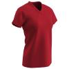 CHAMPRO Star Ladies V Neck T Shirt, Girls' Large, Scarlet view 1