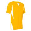 Champro Wild Card 2 Button Polyester Baseball/Softball Jersey, Youth Large, Gold,White view 1