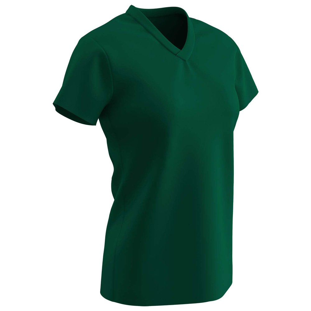 Champro Star Ladies V Neck T Shirt, Girls' Small, Forest Green