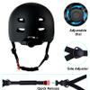 Bike Helmet 3 Sizes for Teenager Kids Youth Adults,Bavilk Skateboard Helmet Adjustable Multi-Sport Bicycle Cycling Scooter Roller Skate Inline Skating Rollerblading for Girls Boys Women Men Teen view 3