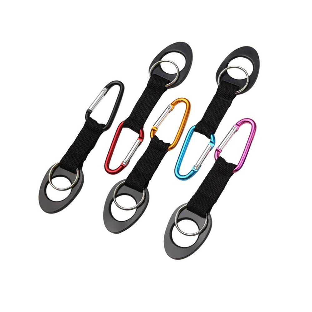 BESPORTBLE Silicone Keychain 5Pcs Silicone Bottle Buckle Practical Hanging Holder Clip Keychain Carabiner for Outdoor Activities Bike Camping Hiking Daily Use (Random Color)