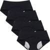 WBEAUTALLOVE Womens Mesh Period Panties High Waisted Menstrual Leak Proof Underwear Incontinence Protective Briefs(H-4-4-1,Small) view 1