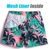 maamgic Mens Swim Trunks Quick Dry Swim Shorts with Mesh Lining Funny Swimwear Bathing Suits 7inch Pink Tree X-Small view 2