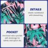 maamgic Mens Swim Trunks Quick Dry Swim Shorts with Mesh Lining Funny Swimwear Bathing Suits 7inch Pink Tree X-Small view 3