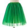 BCDlily Womens Pleated Gauze Knee Length Skirt Adult Tutu Tulle Mesh Dance Party Dress (Green,one Size) view 2